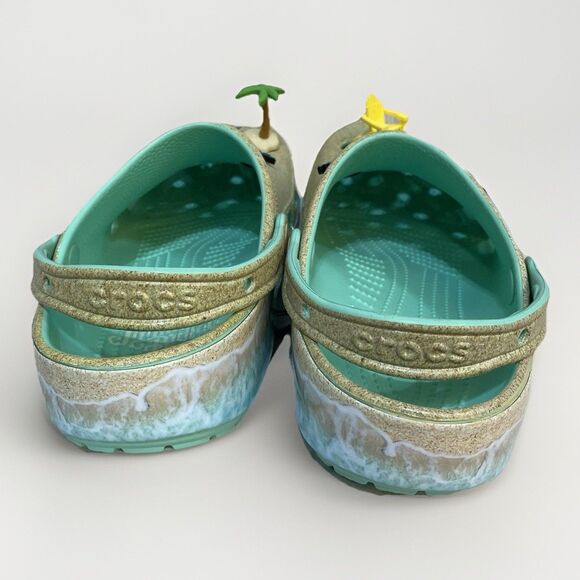 Crocs x Jimmy Buffet Clogs Mens 9 Womens 11 Margaritaville Beach Teal Slides NEW main image 8